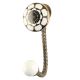 Golden Ceramic Floral Wall Hook in Antique Fitting